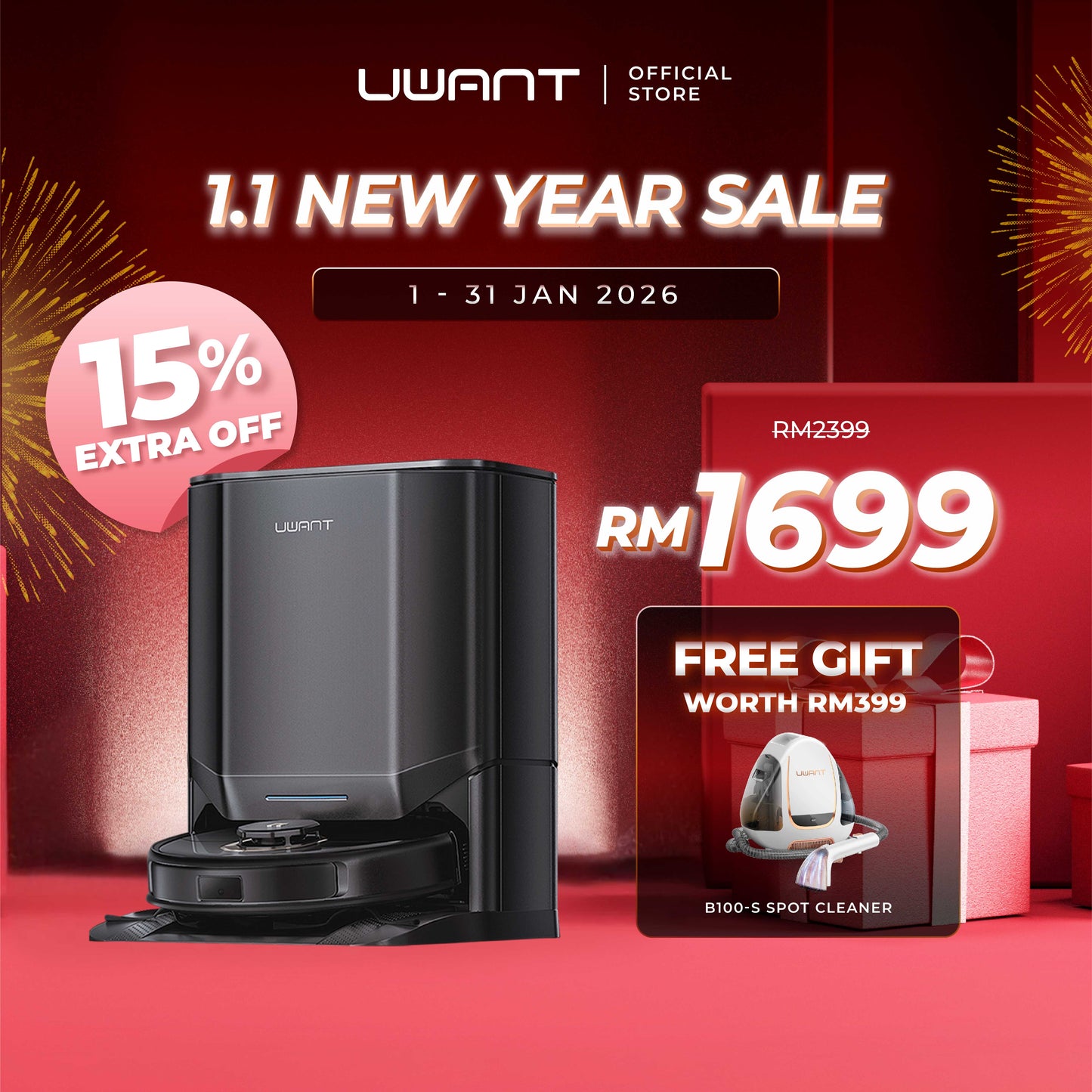 UWANT U300 Smart Robot Vacuum Uwant-my