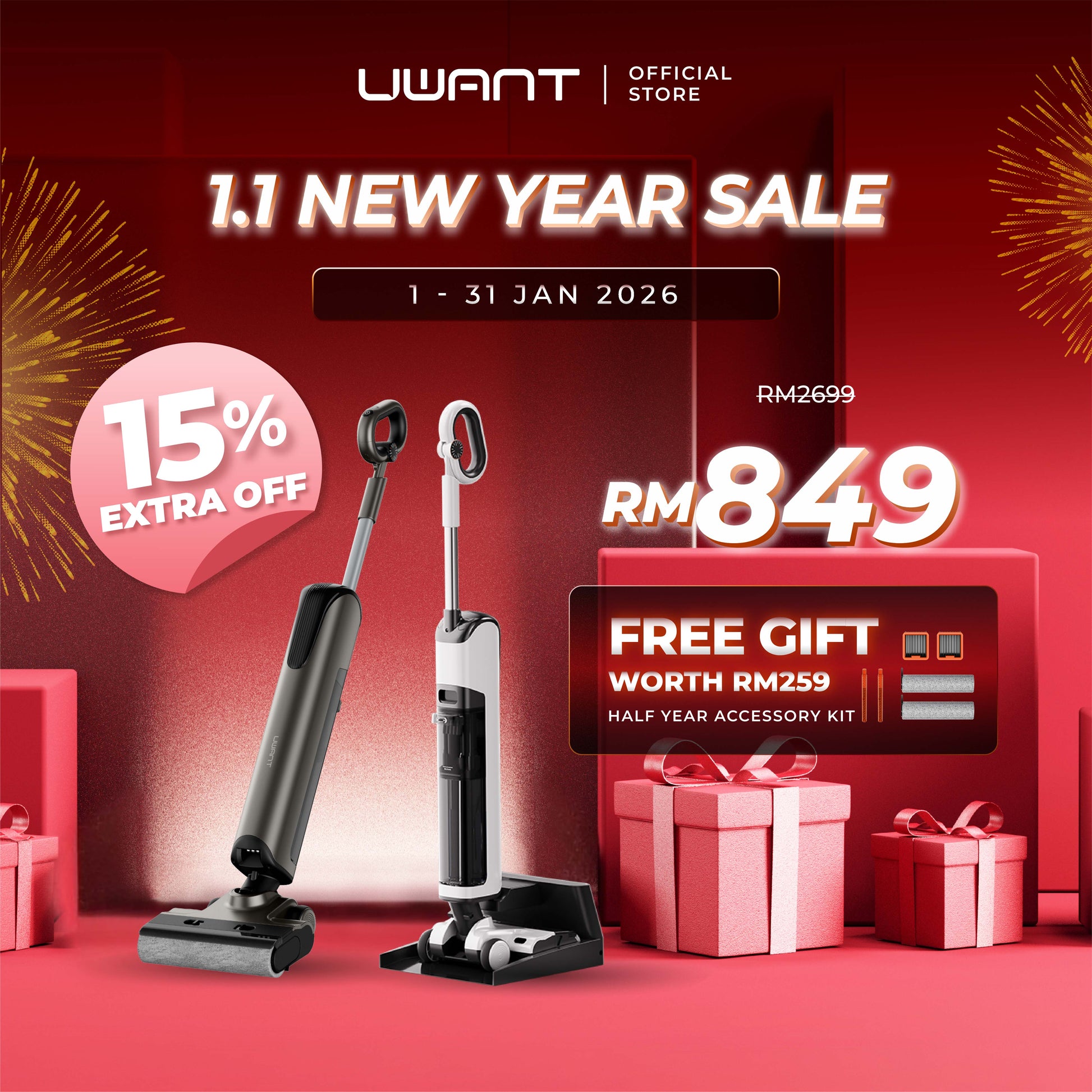 Uwant D500 Pro Push-in Wet Dry Vacuum Uwant-my