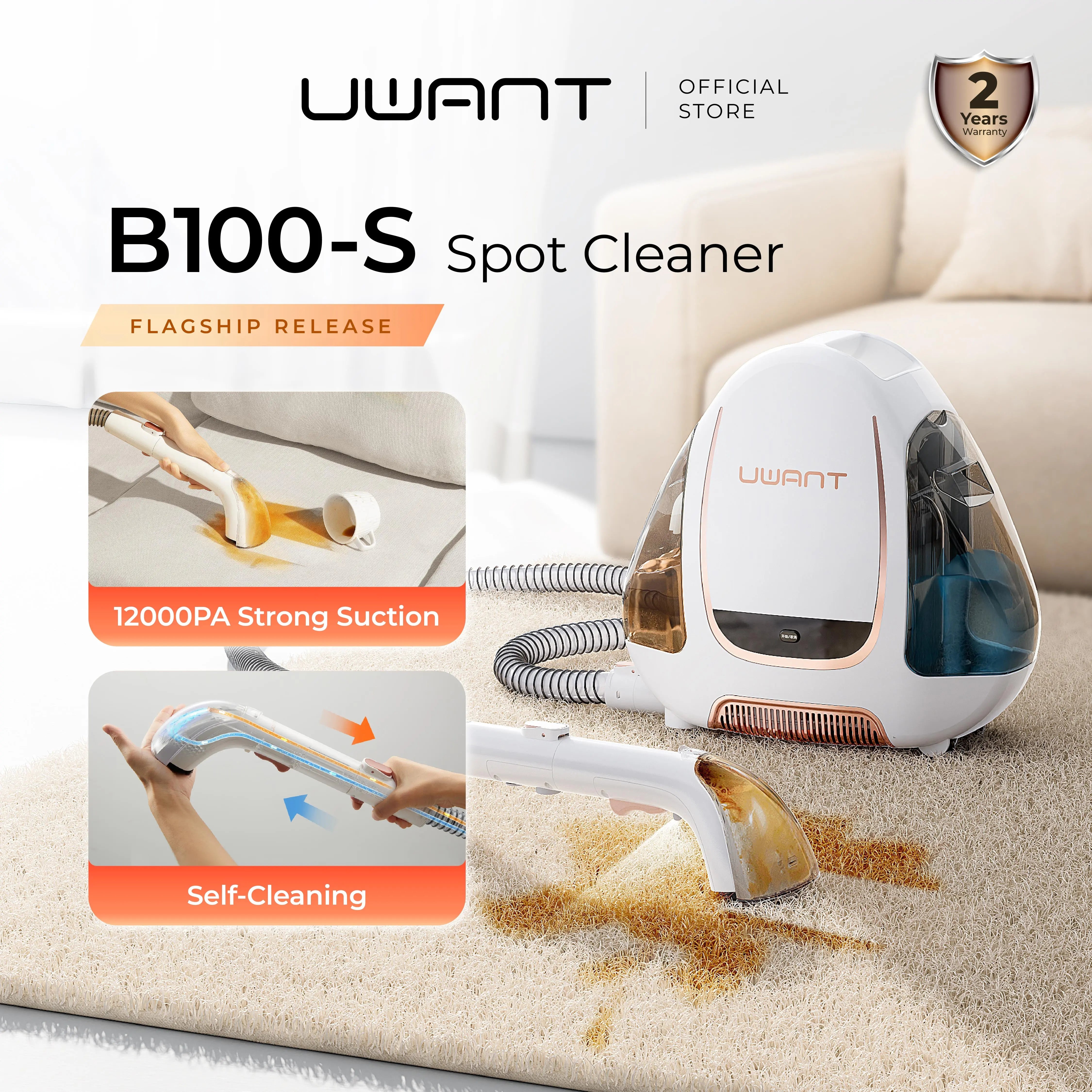 UWANT B100S Portable Spot Cleaner – Uwant MY