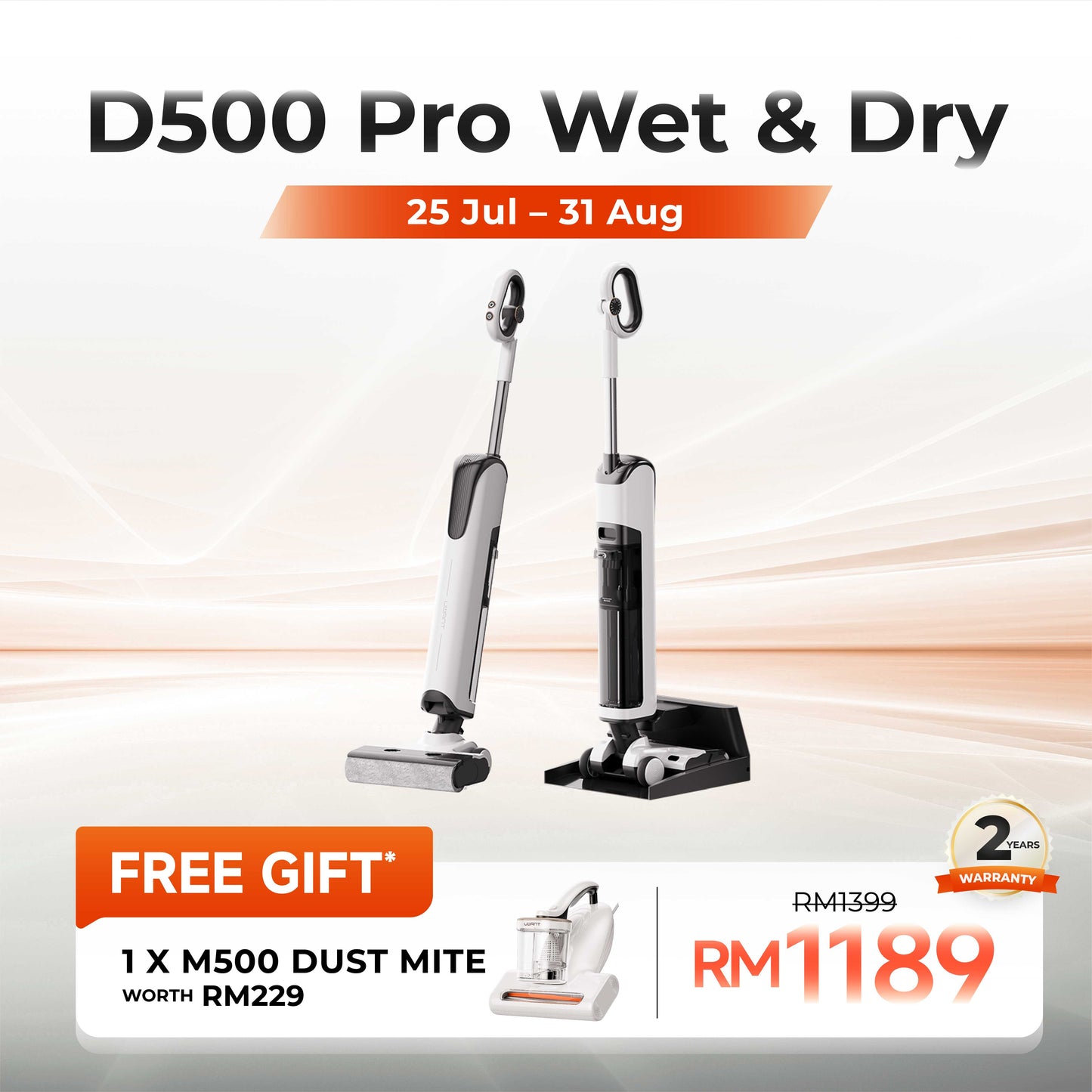 Uwant D500 Pro Push-in Wet Dry Vacuum