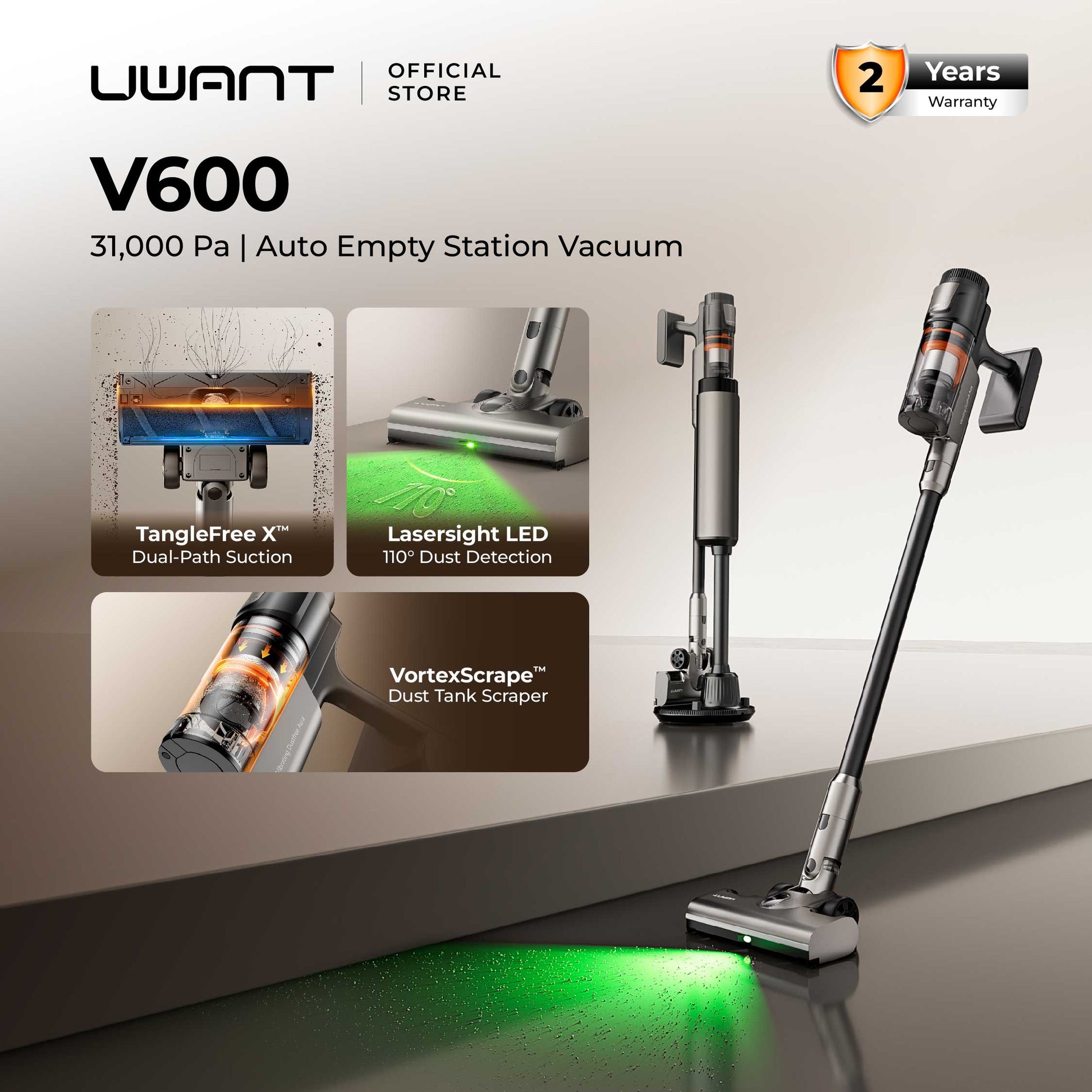 [NEW] Uwant V600 Cordless Station Vacuum Cleaner Uwant-my